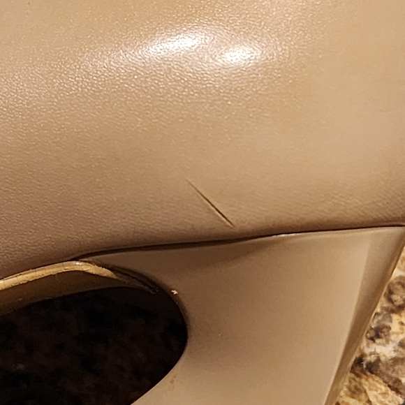 STELLA MCCARTNEY Angular Block Heel Almond Toe Platforms - Taupe - Size 37.5/7.5 - Picture 13 of 13